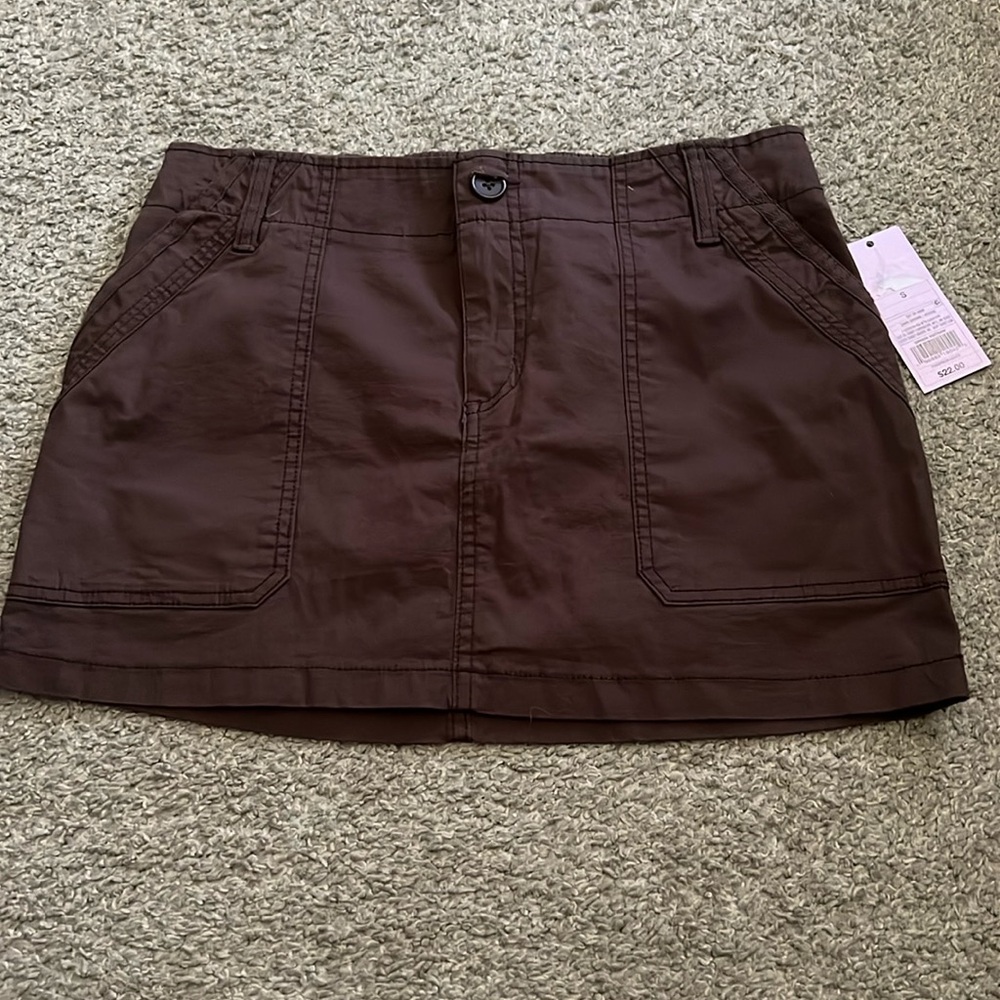 Brown cargo skirt